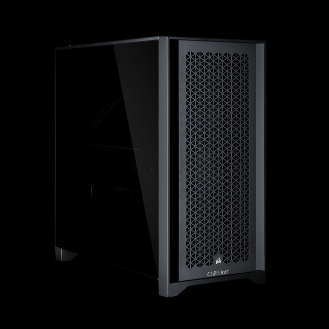 Image of the Chillblast Akula gaming PC against a black background