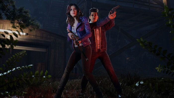 Image of a female and male character from Evil Dead: The Game