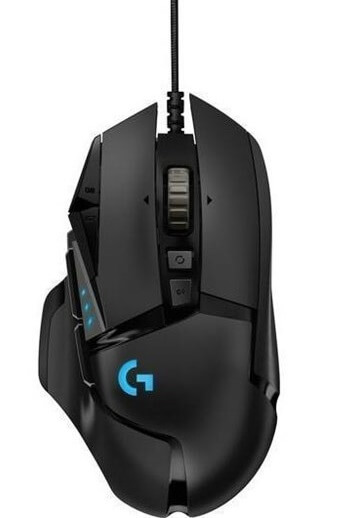 Image showing a wired Logitech G502 Hero Gaming Mouse