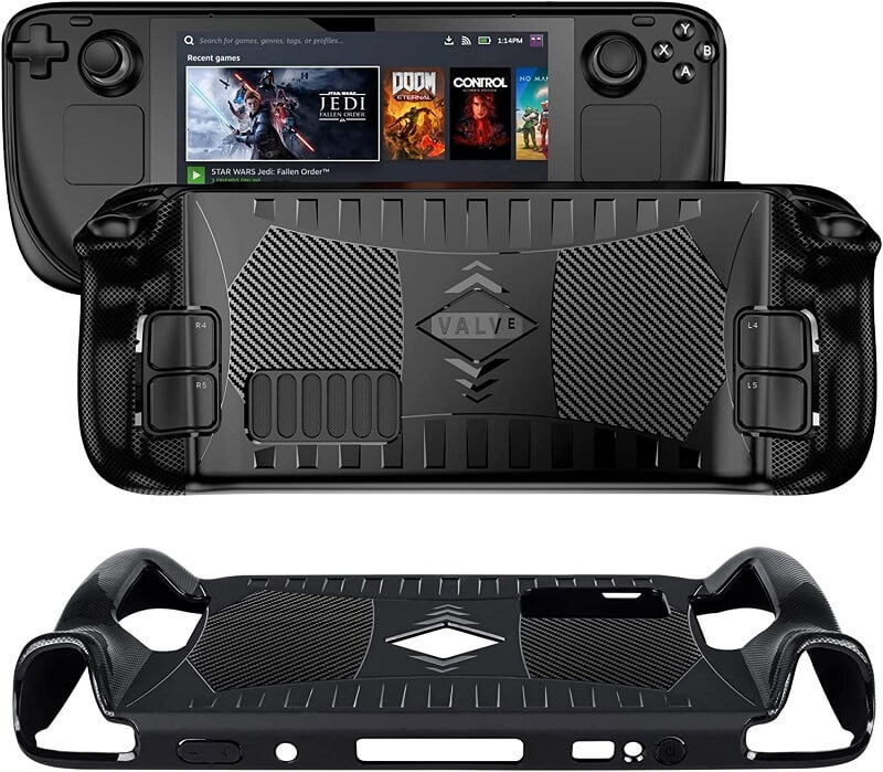 Image showing multiple angles of the DLSeego Protective Case for a Steam Deck