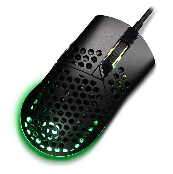 Top down image of the Chillblast Aero V2 gaming mouse, a PC gaming peripheral