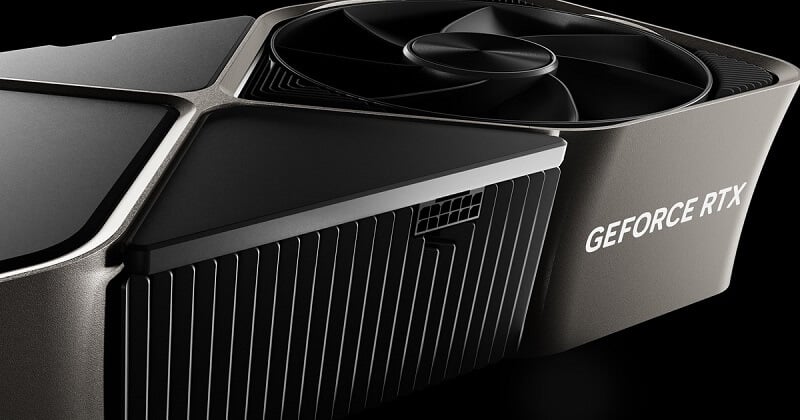 Close up of the side of an Nvidia RTX 4090 GPU